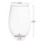 Clear Elegant Stemless Disposable Plastic Wine Glasses - 16 oz. (64 Glasses)